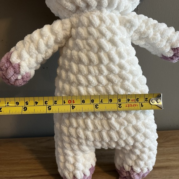 Handmade Crochet Stuffed Animal Cow Homemade Craft Baby Toy Collectible Gift - Picture 11 of 11